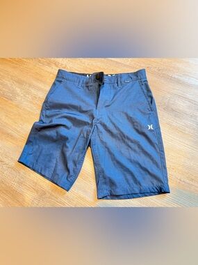 Hurley Men's Dark Blue Flat Front Shorts